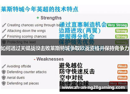 如何通过关键战役击败莱斯特城争取欧战资格并保持竞争力
